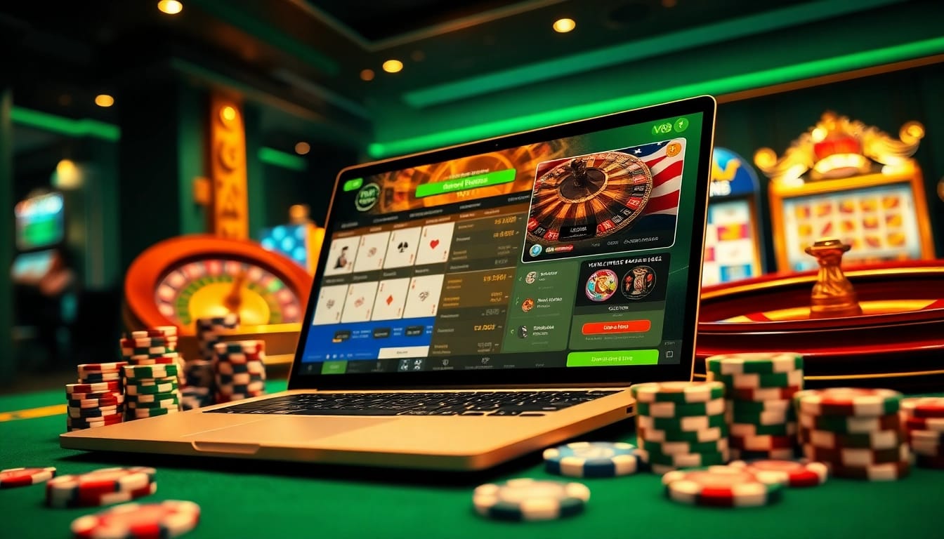 Experience thrilling online gaming with https://vu88.ink/ featuring casino tables and poker chips.