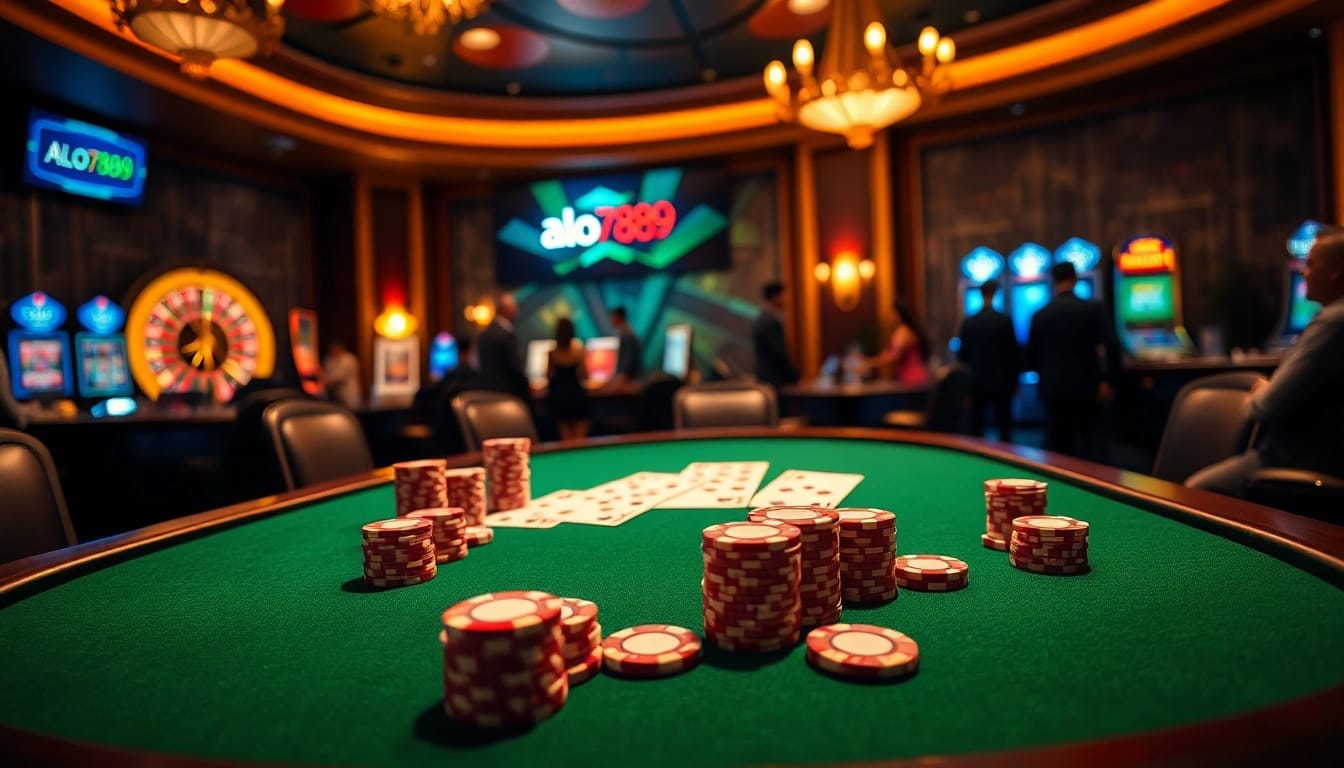 A captivating online gambling experience with alo789 featuring poker, roulette, and casino stakes.