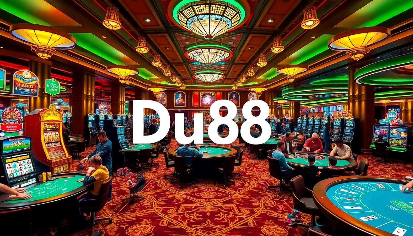 Experience the thrilling Du88 casino adventure with vibrant tables and slot machines.