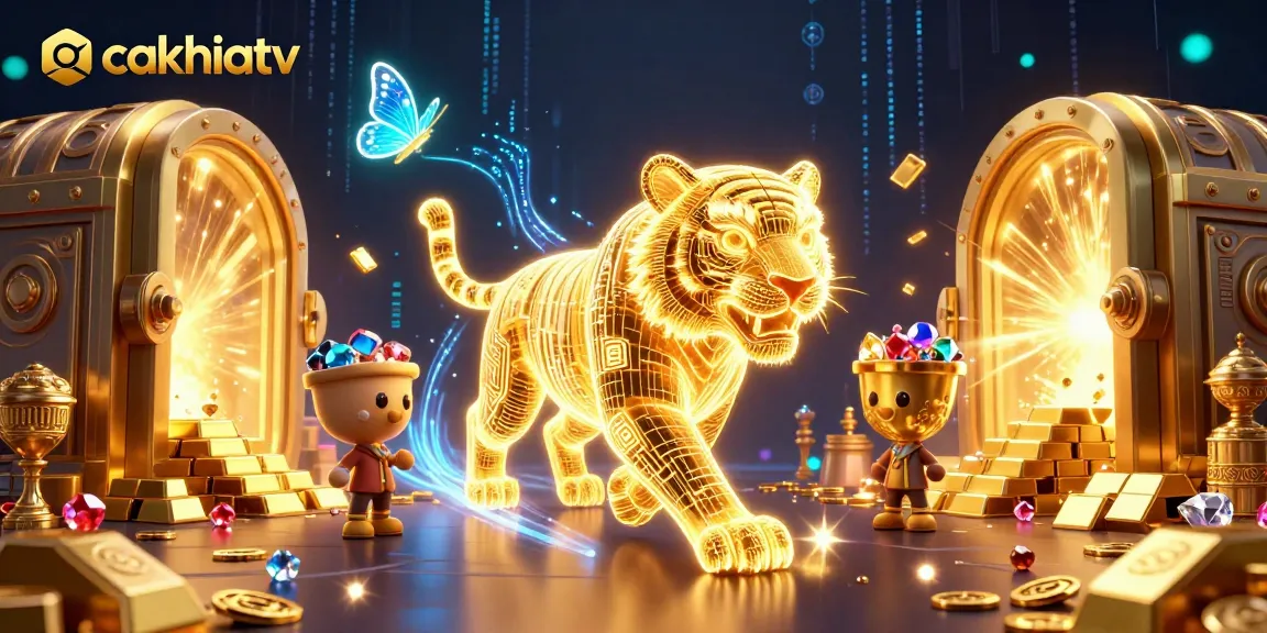 Experience thrilling gameplay with cakhiatv as you immerse in a glowing digital casino adventure.