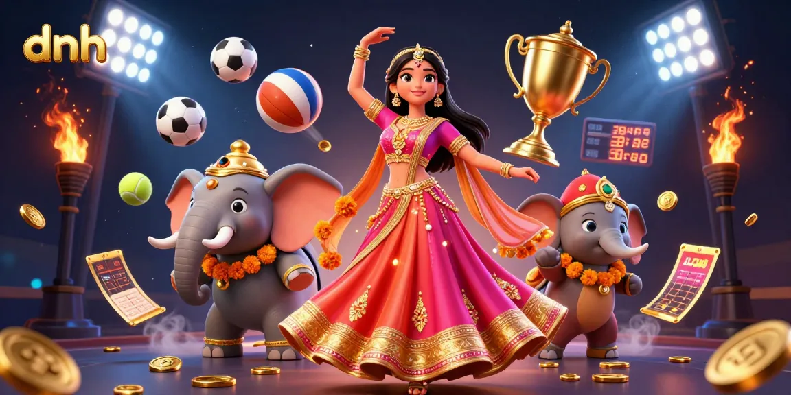 Dive into exciting gambling action with dnh at vibrant online casino games setup, showcasing winning elements.