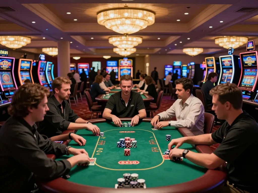 go8 casino players enjoy intense poker game with rich atmosphere and engaging gameplay