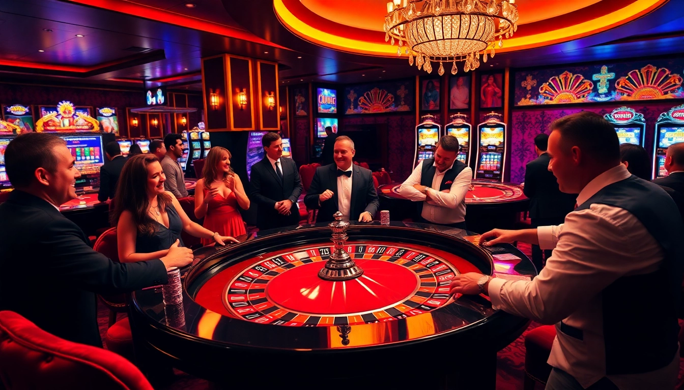 Experience the thrilling atmosphere of OPEN88 with vibrant poker chips and a roulette table.
