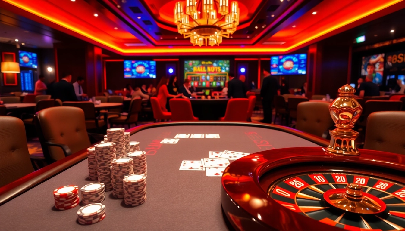 Experience the excitement of high-stakes gaming at https://ku88game.com/ with poker chips and cards laid out for action.