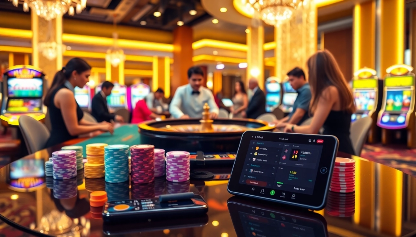 Experience the excitement of casino games at nhà cái 8kbet with vibrant roulette and slot machines.