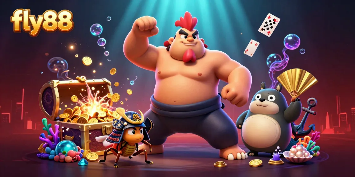 Fly88 captivates with thrilling gambling action encapsulated in a vibrant, dynamic 3D artwork.