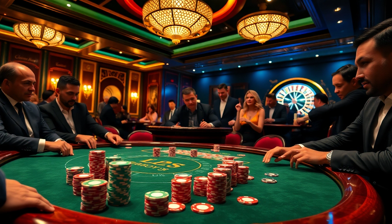 Engage in thrilling poker action at https://luck8.you/ with stacks of vibrant chips and an exciting atmosphere.