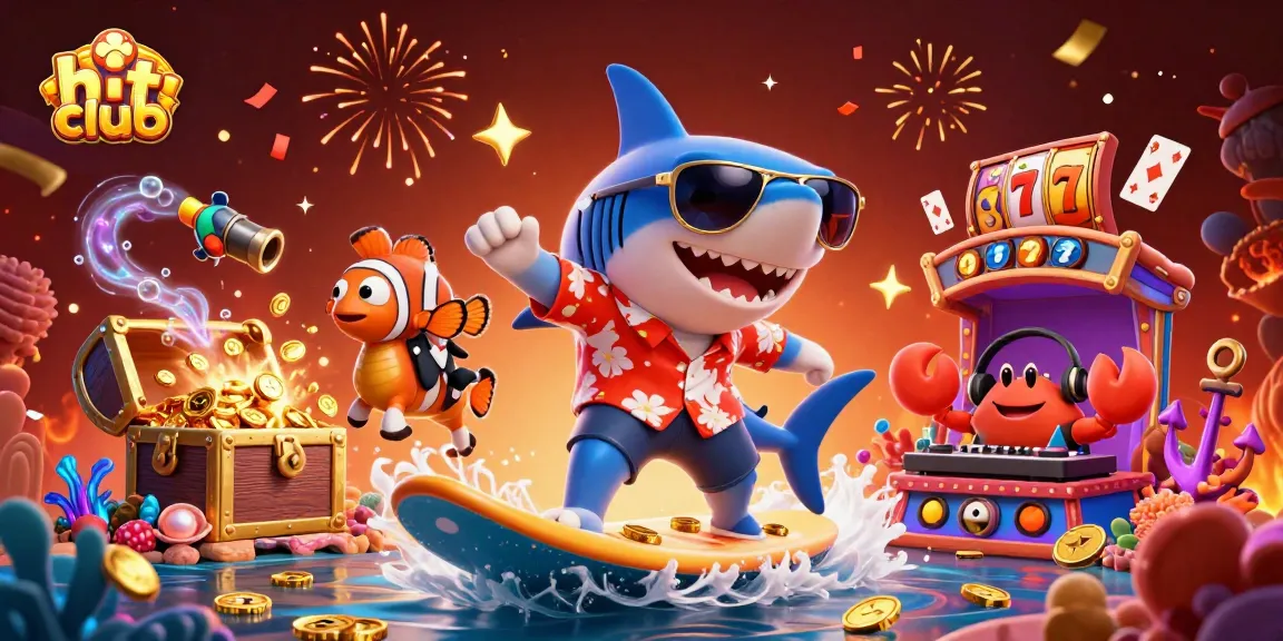 Engage in thrilling gameplay at hit club with vibrant casino elements and cheerful characters.