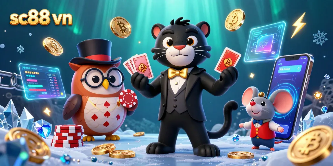 Engage with thrilling games at SC88 vn, featuring 3D characters and vibrant casino elements.