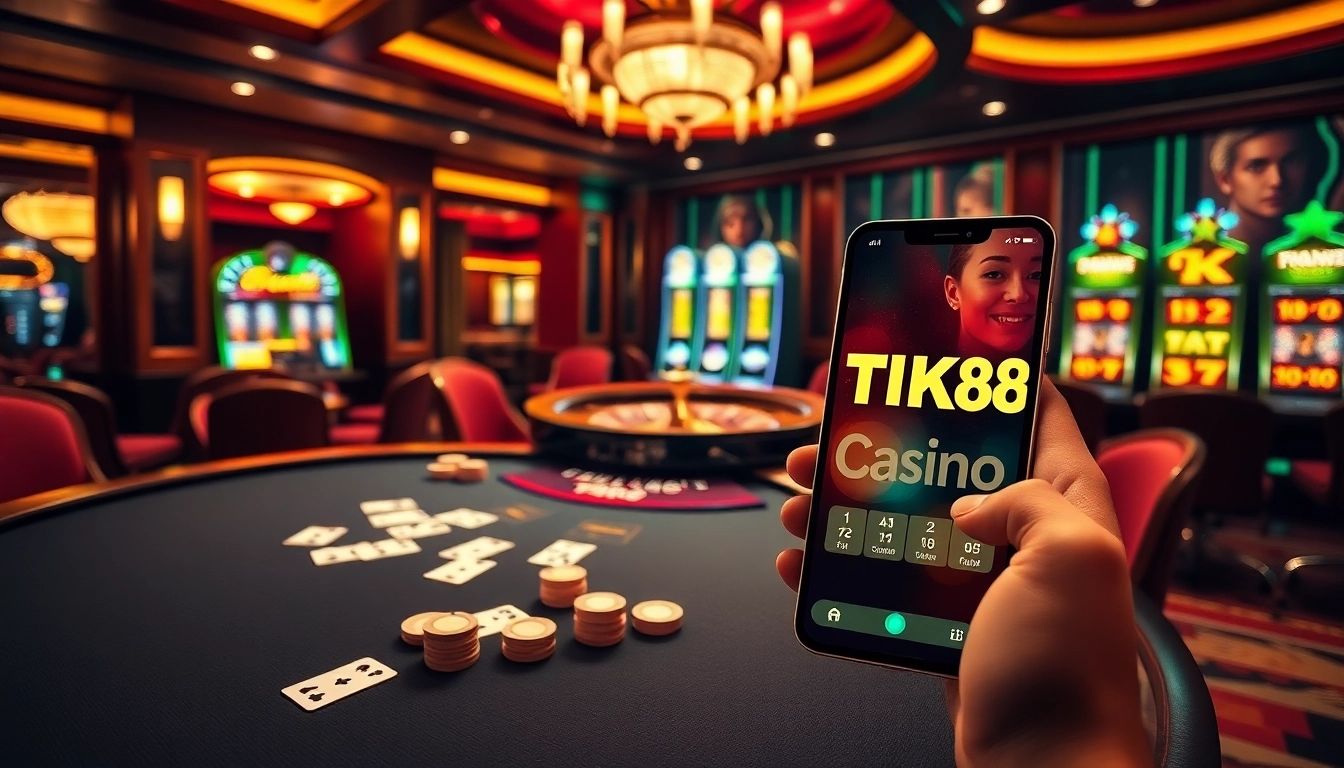 Experience high-stakes gambling at TK88 with luxurious tables and engaging slot machines.