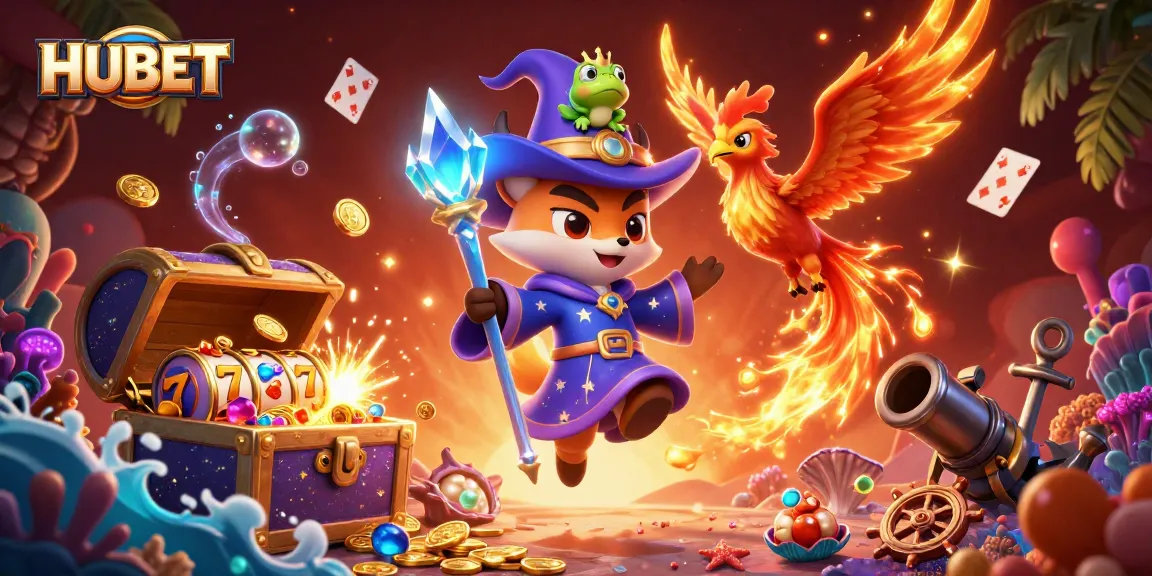 HUBET offers an enchanting gaming experience with colorful slots and vibrant magic.
