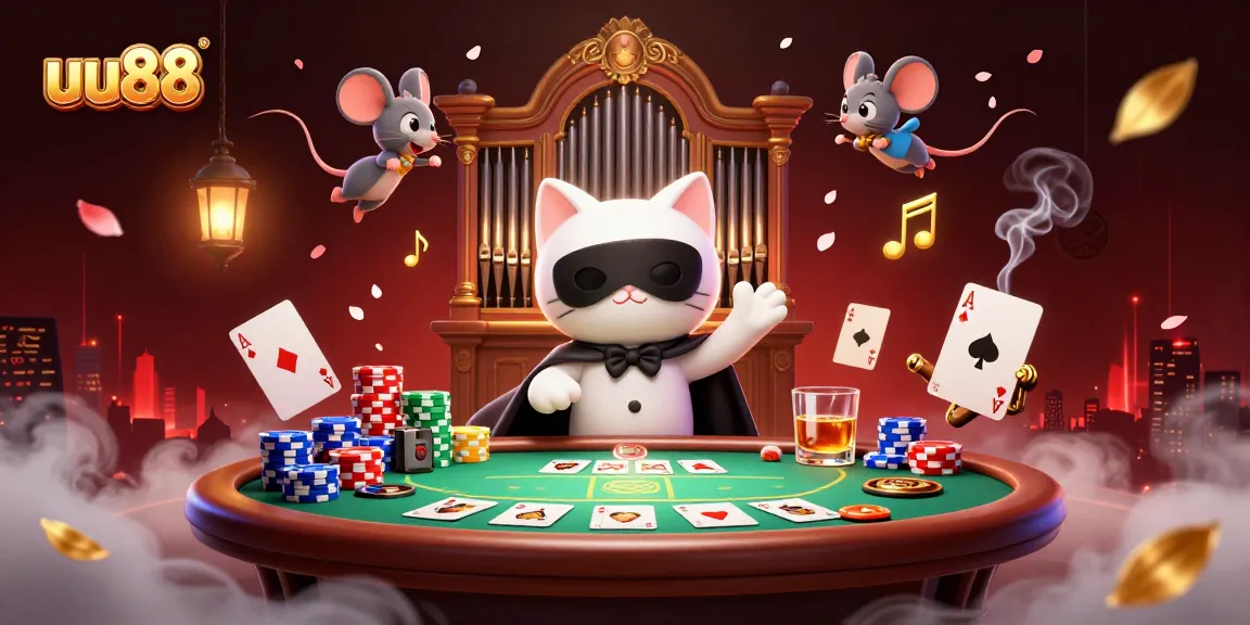 Experience excitement at uu88 casino with a 3D scene of vibrant characters and gaming elements!