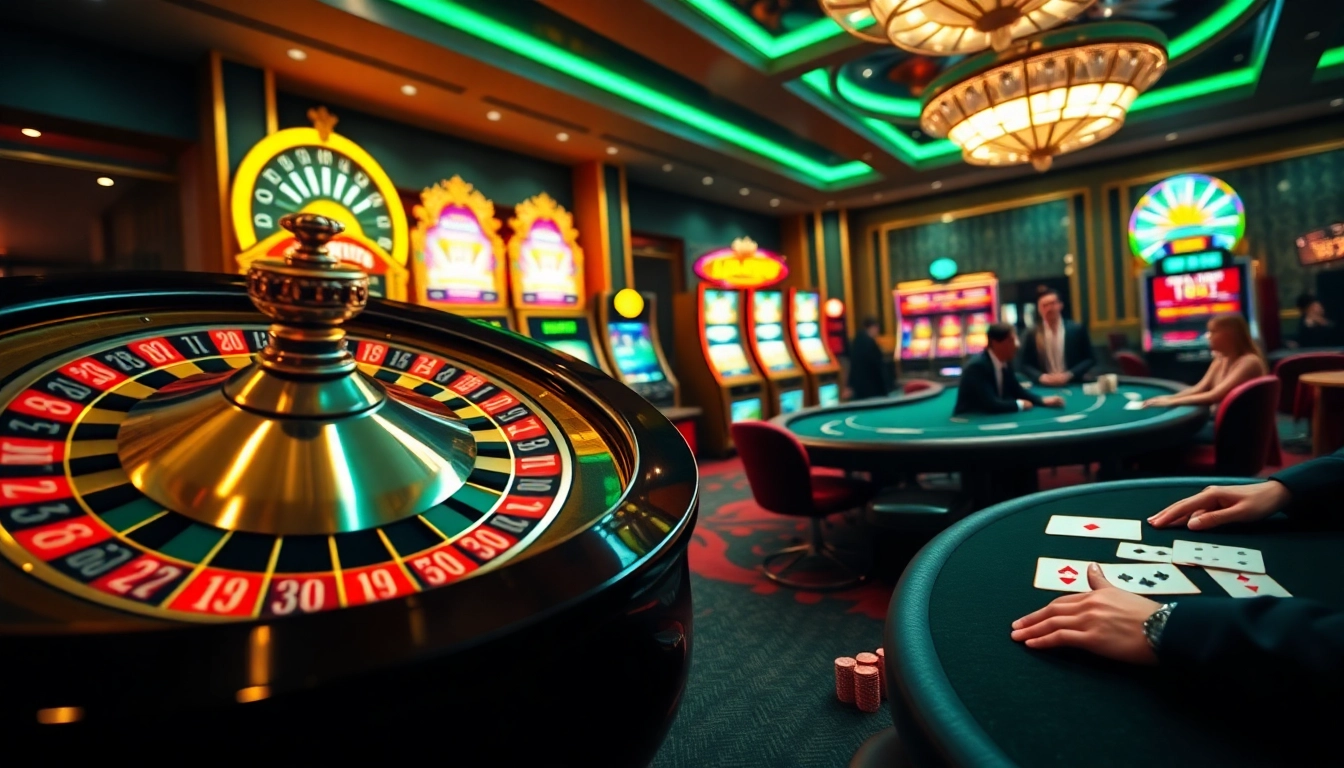 Lodetructuyen provides an engaging online gambling experience with vibrant slot machines and an exciting roulette wheel.