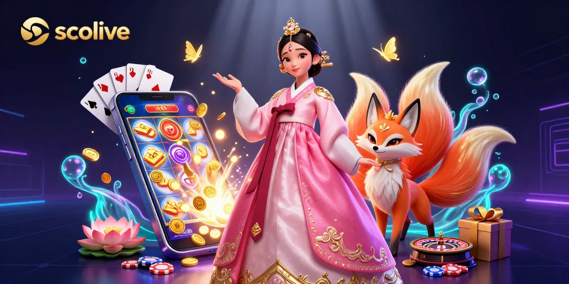 Socolive engaging users with a vibrant 3D gambling scene showcasing interactive slot games and lucky symbols.