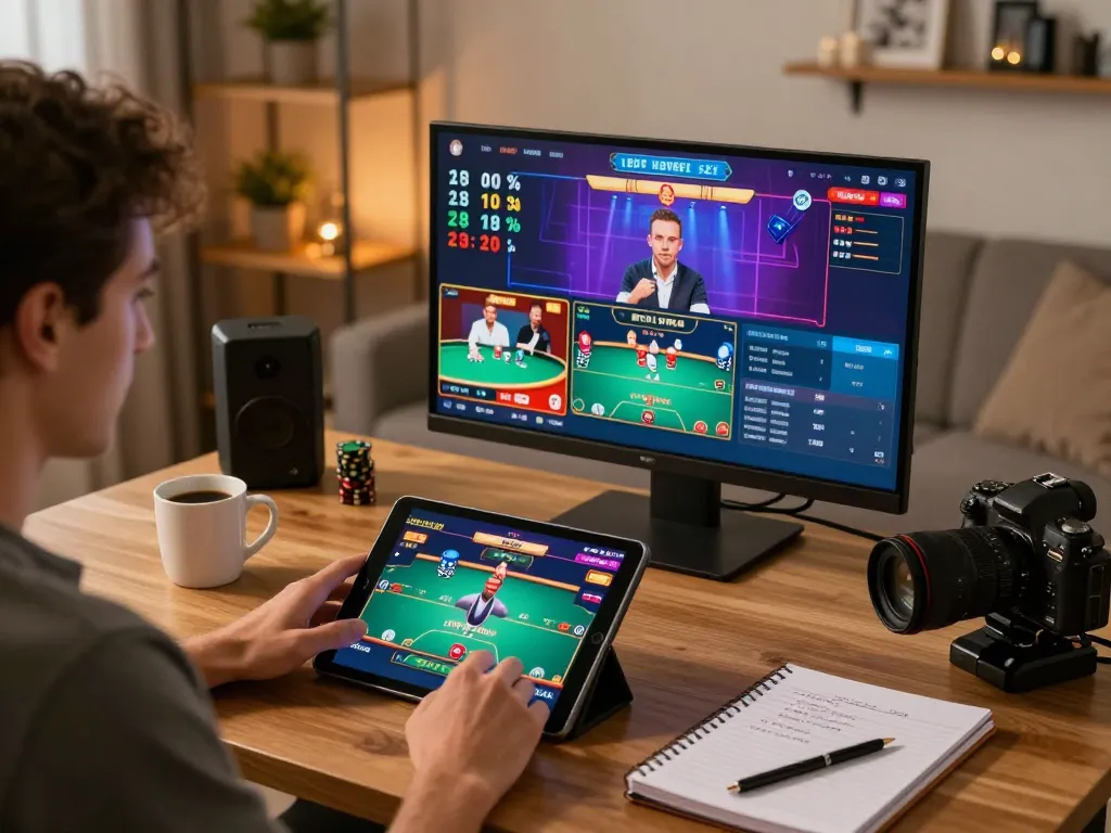Engage in daftar sungaitoto with dynamic online gaming on a tablet, featuring live casino excitement.