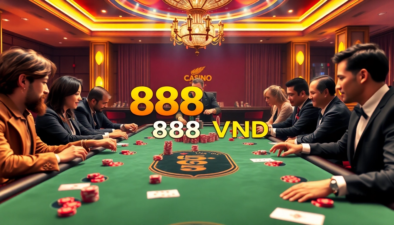Experience thrilling gameplay at 888 VND with luxurious tables and professional gamblers.
