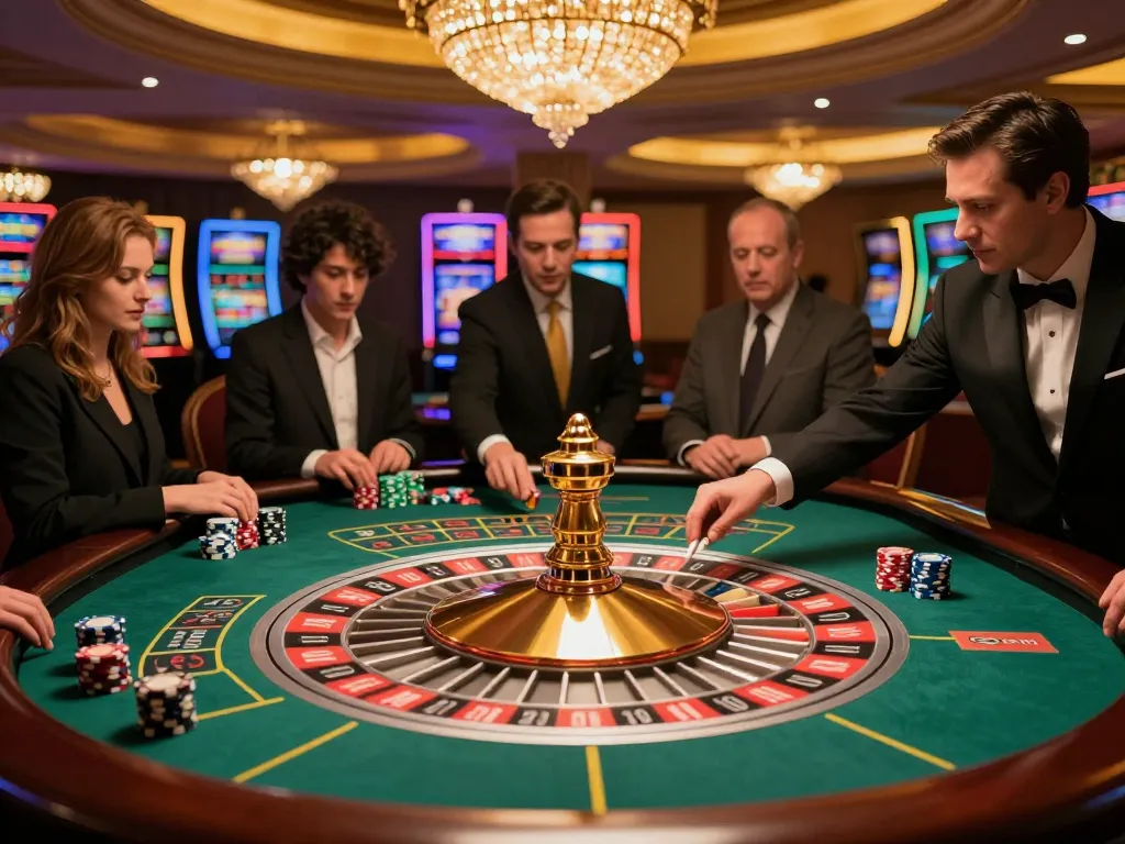 Experience high-stakes gaming at 789Win with players engaged at the roulette table.