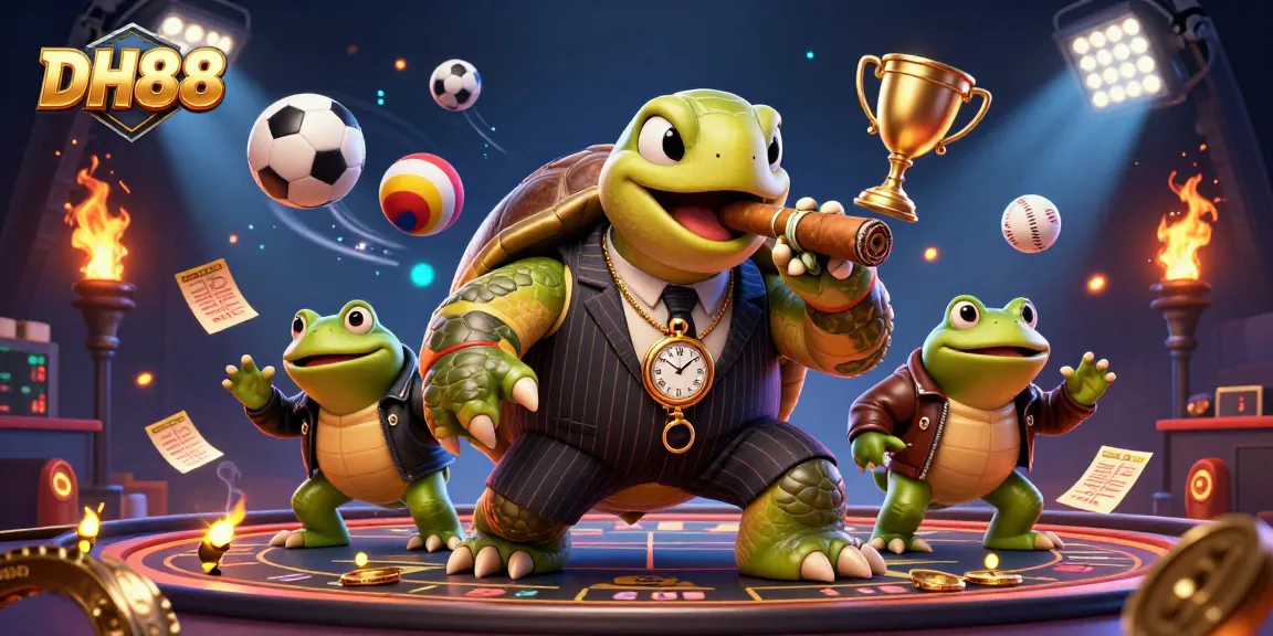 Experience the excitement of DH88 with vibrant characters and dynamic sports elements on a thrilling casino floor.
