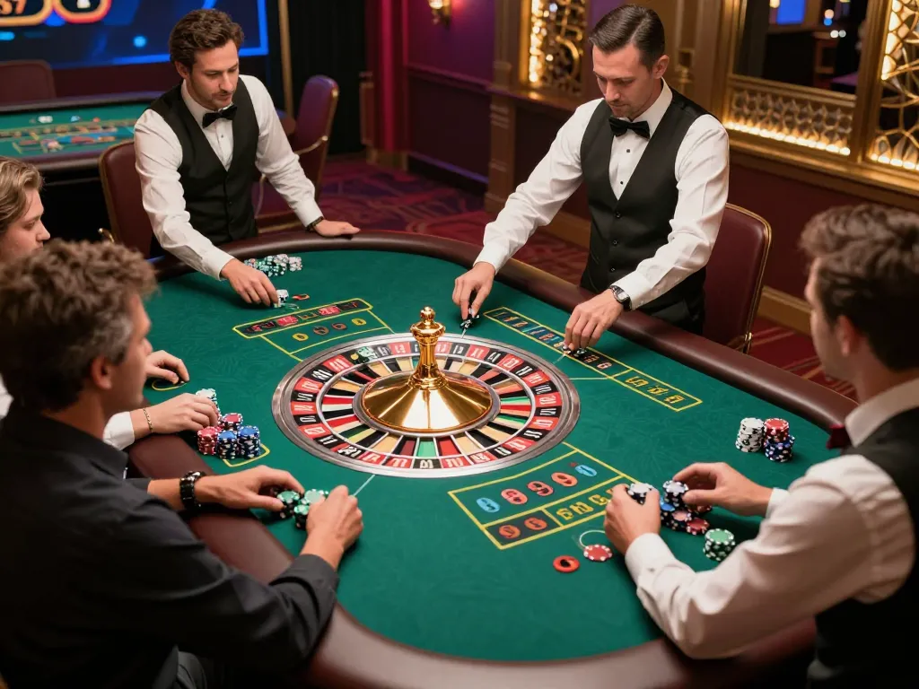 Experience interactive roulette gameplay at 98win's premium casino with vibrant atmosphere and strategic bets.