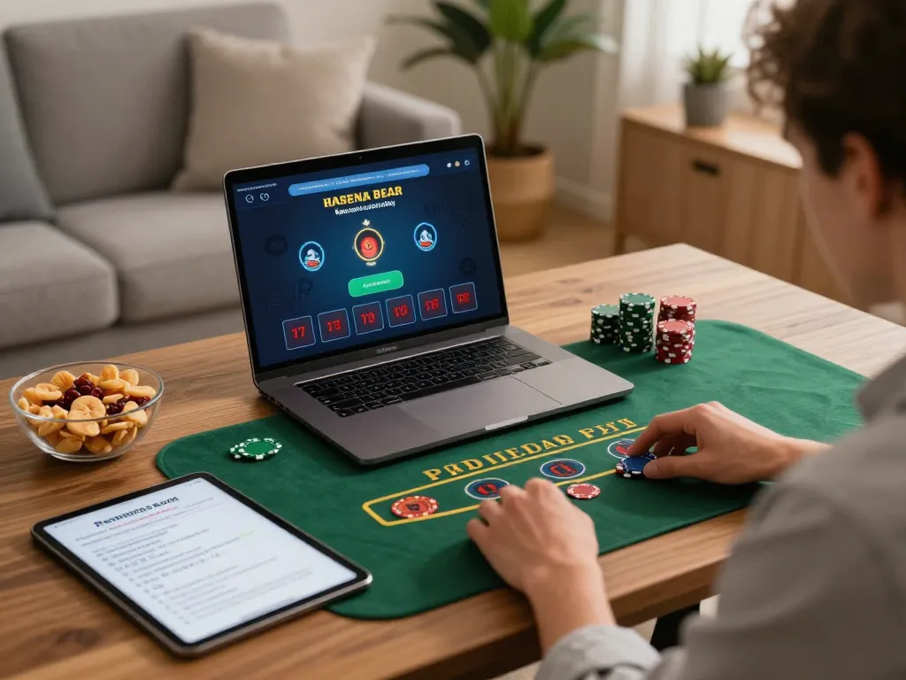 Engaging in live dealer blackjack game with https://tg88uk.com/ showcasing strategic gameplay in a cozy home setting.