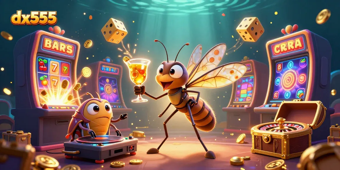 Experience the excitement of dx555 with vibrant casino characters and dynamic game elements.