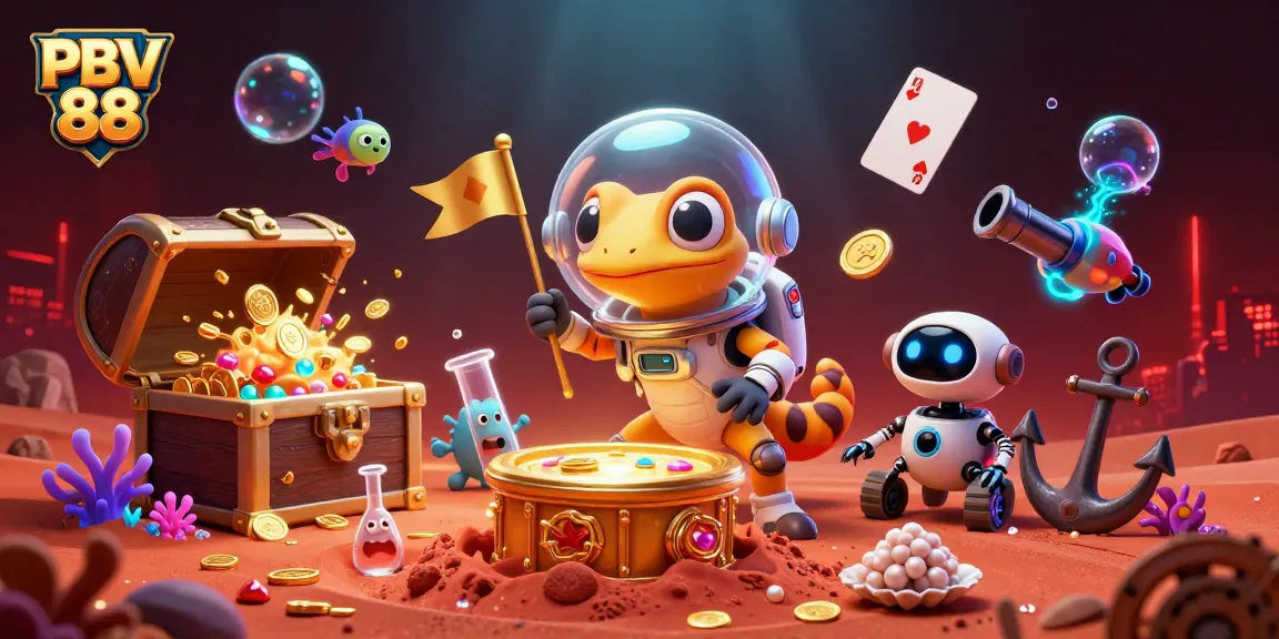 Experience the thrilling adventures at PBV 88 as Martian characters uncover a hidden casino treasure.