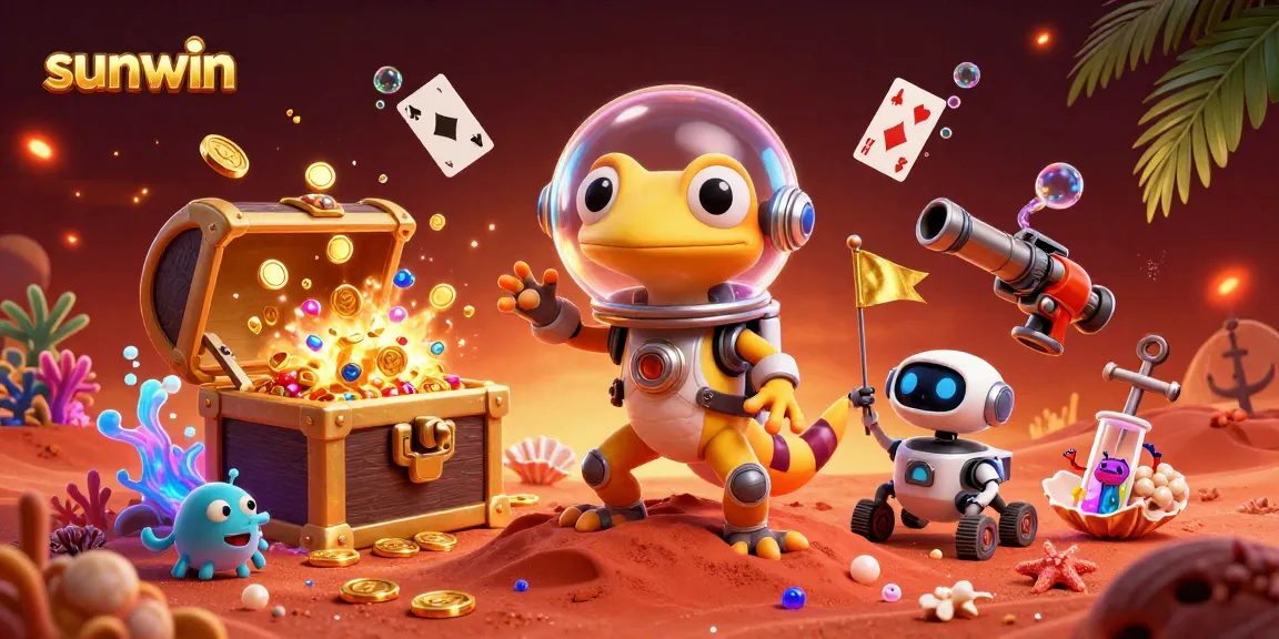 Experience thrilling wins at sunwin with a Martian gecko and golden casino adventure.