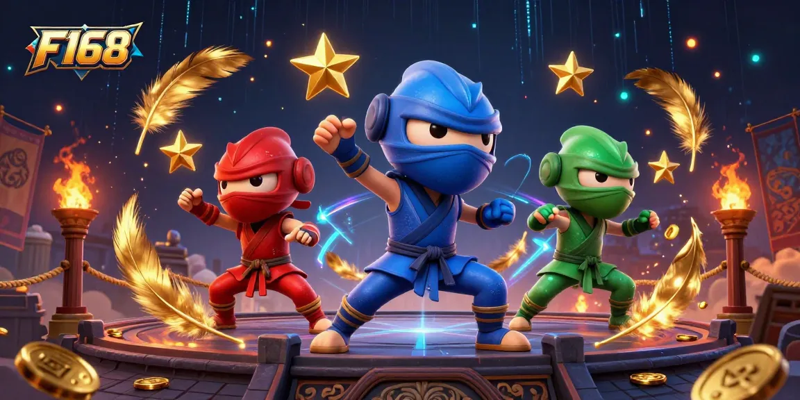 Experience thrilling action with F168 as cartoon characters engage in dynamic gambling adventures.