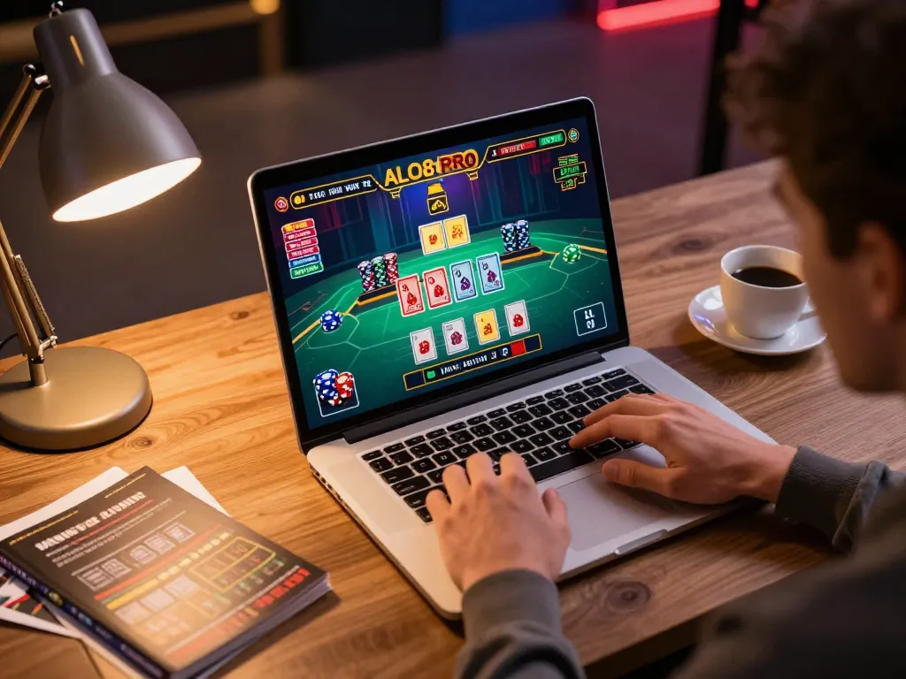 Engaging online player enjoying ALO8 PRO live dealer experience with dynamic game interface