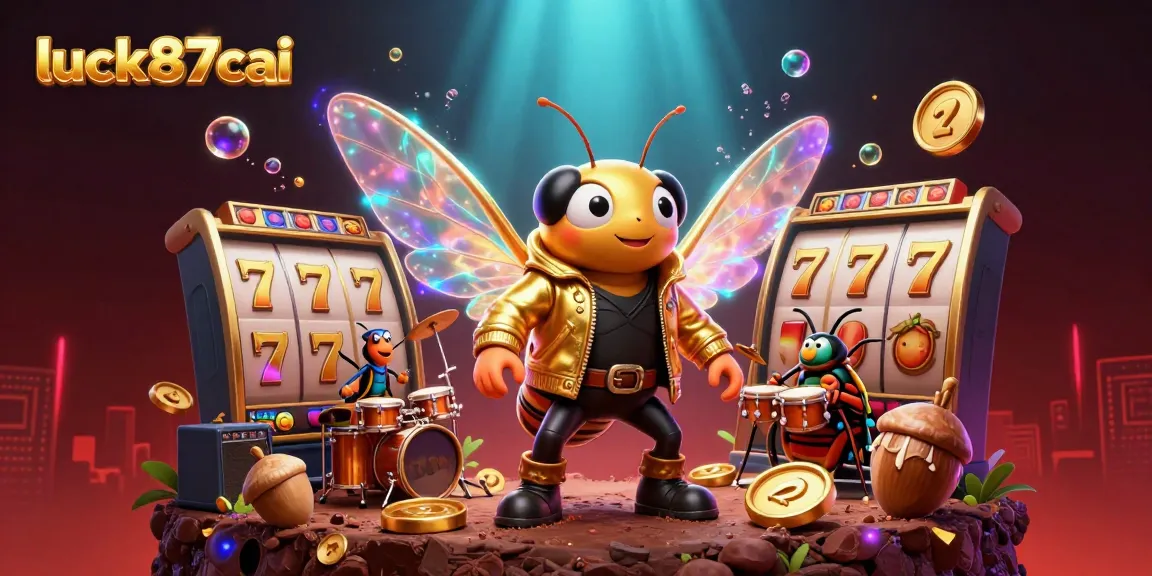 Experience thrilling wins with luck87cai's vibrant 3D casino scene featuring dynamic slot action and fun.