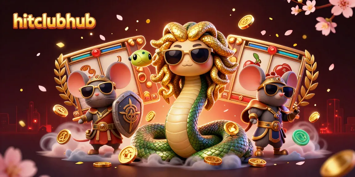 Engage with hitclubhub's exciting slot games featuring vibrant characters and jackpot elements in a lively casino setting.