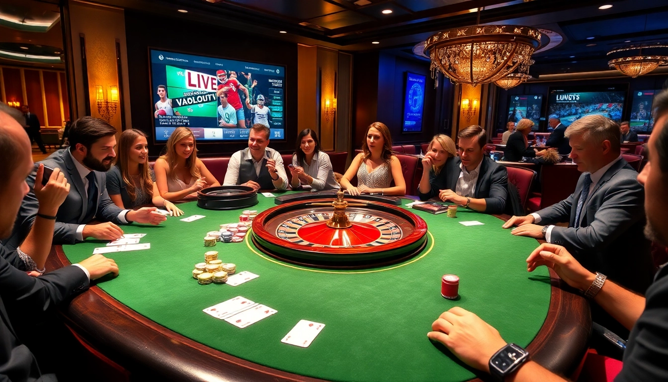 Experience the thrill of high-stakes poker at vaoluoitv with vibrant chips and cards.