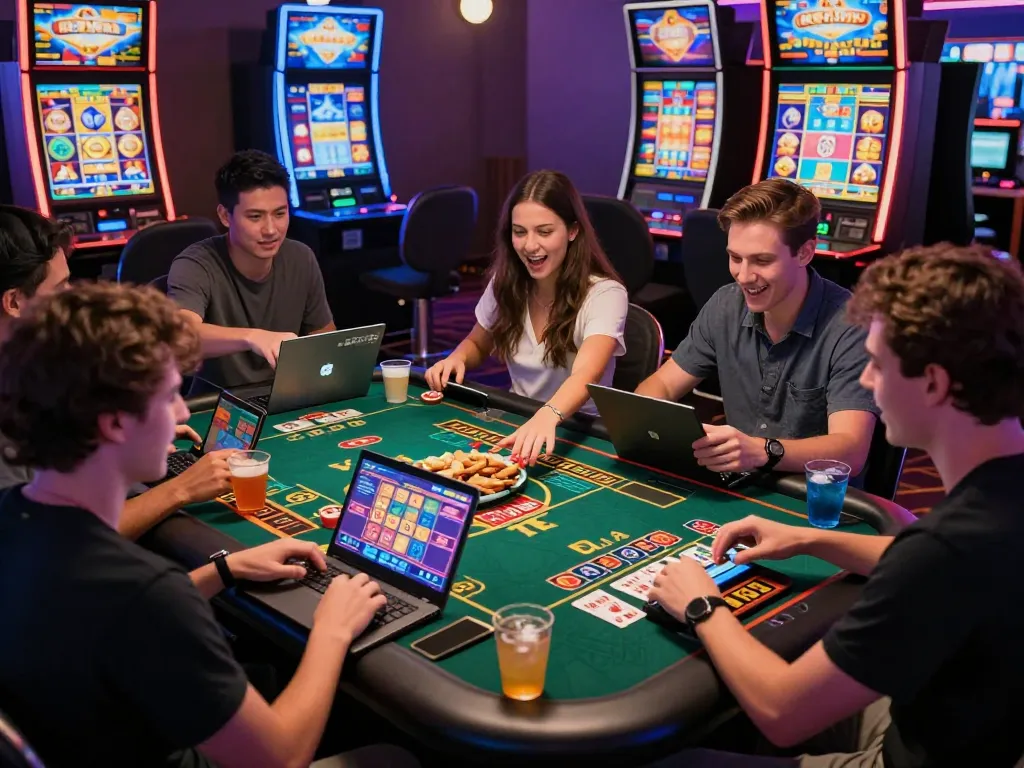 Play Tải Hit Club games with friends in a vibrant online casino atmosphere.