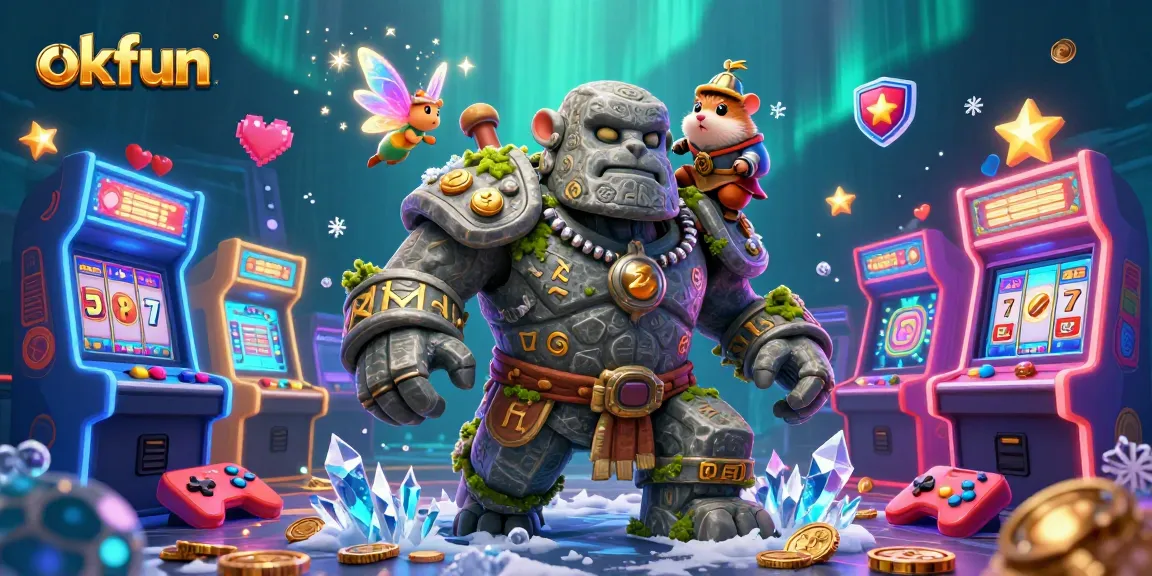 Engage in exciting gameplay at okfun with colorful characters and casino-themed elements.