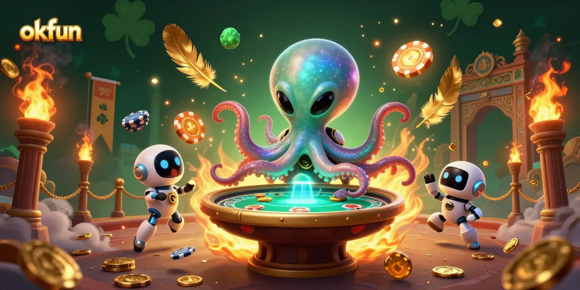 Experience thrilling action at okfun with an exciting holographic poker table scene in space.