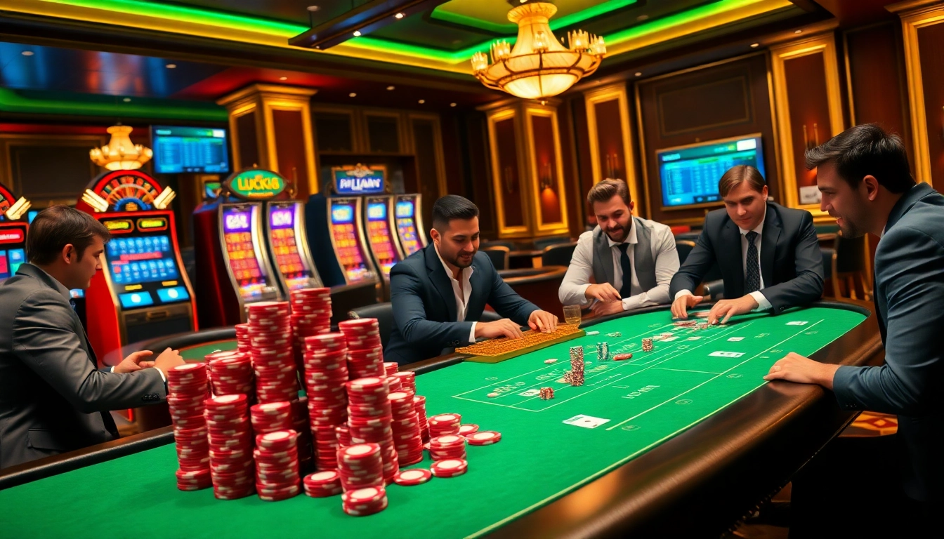 Experience excitement at LUCK8 with players enjoying luxury casino games and vibrant betting action.