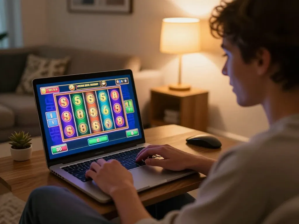 Engaging moment at trang chủ go8 with player experiencing online slots excitement