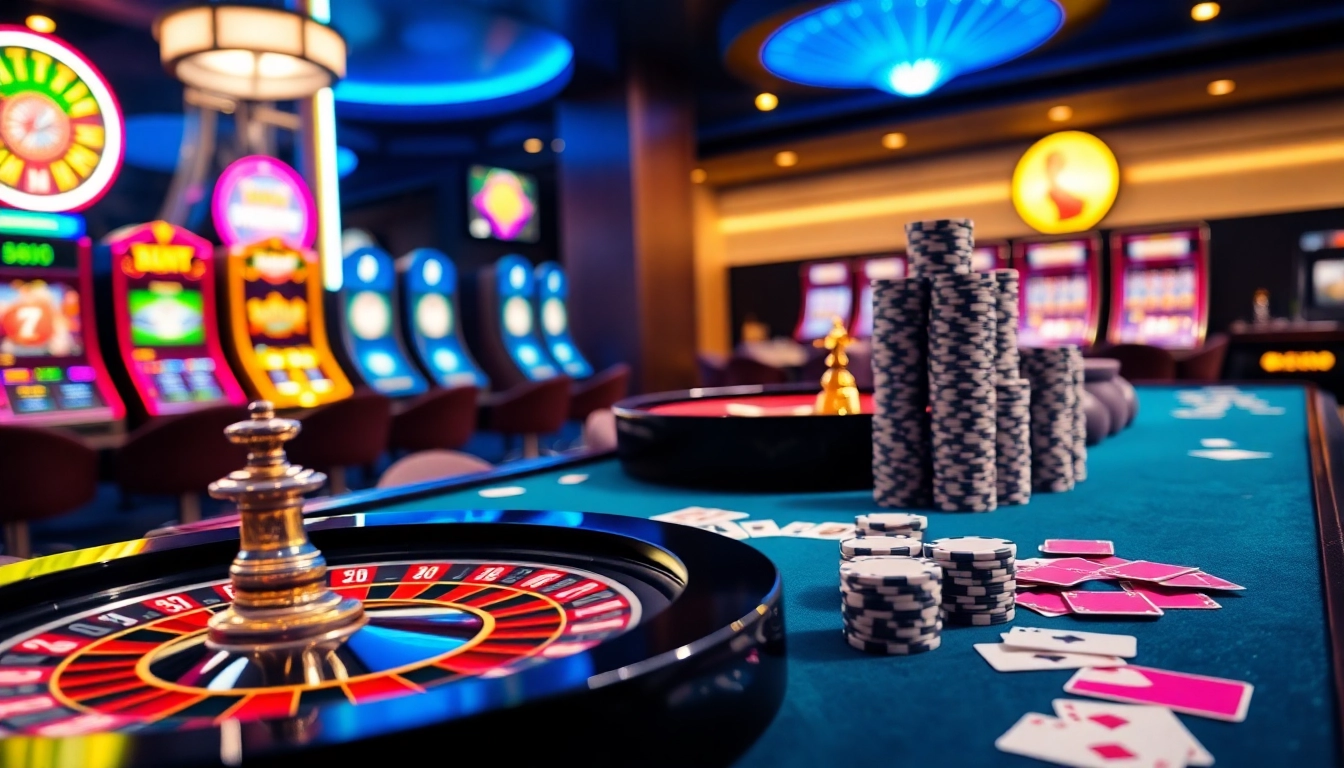 Experience thrilling gameplay at https://debet.br.com/ with vibrant casino tables and poker chips.