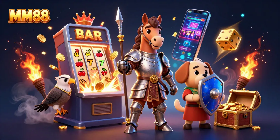 Experience MM88 excitement with a vibrant slot machine jackpot bursting with action-packed casino fun.