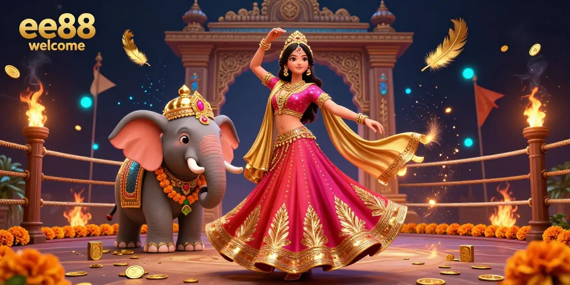Engage in exciting gameplay at EE88 welcome with this vibrant, richly detailed 3D casino illustration featuring dynamic characters.