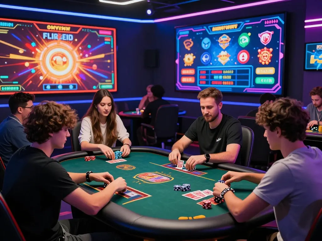 Exciting scene of players enjoying casino games at Luckywin online platform, highlighting vibrant graphics and dynamic atmosphere.