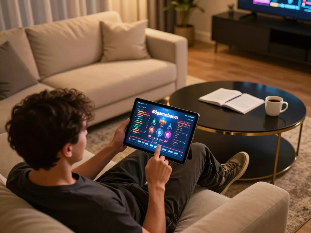 Engage in thrilling online gaming on 68gamebaivn from a cozy home setup.