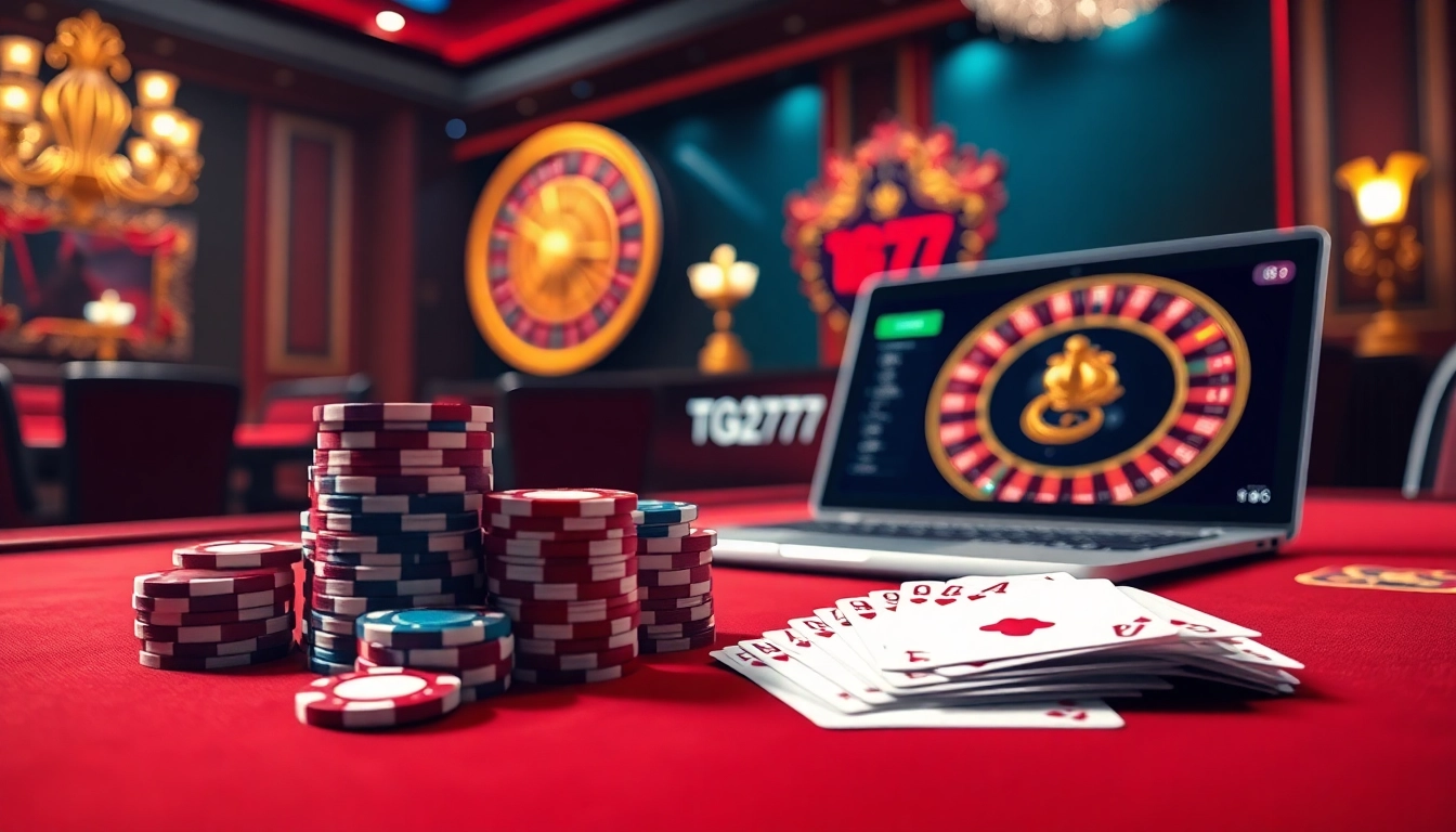 Experience the excitement of online gambling at https://tg777.one/ with roulette and poker tables.