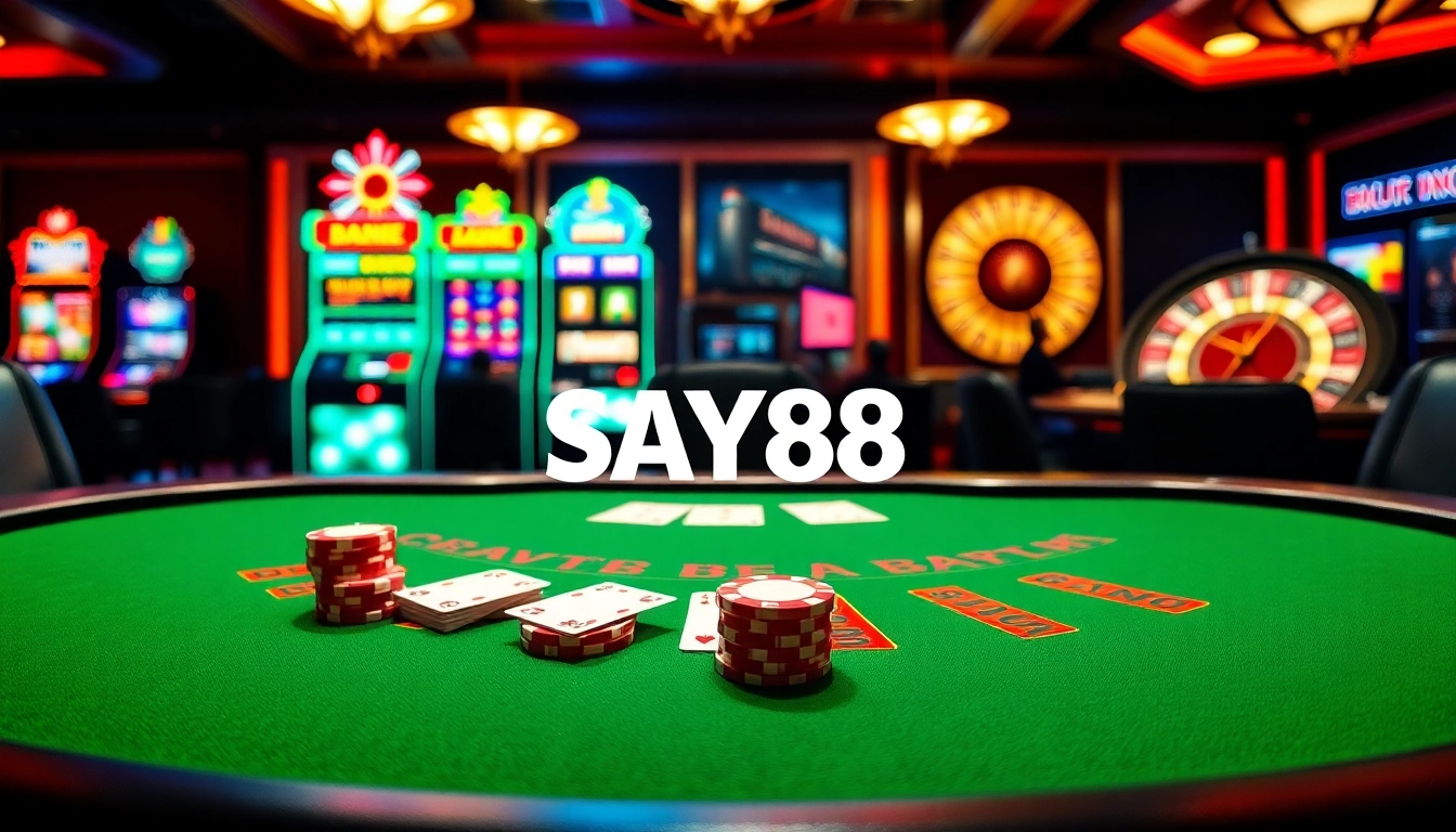 Experience the thrill of SAY88 casino with vibrant games, blackjack tables, and exciting slot machines.