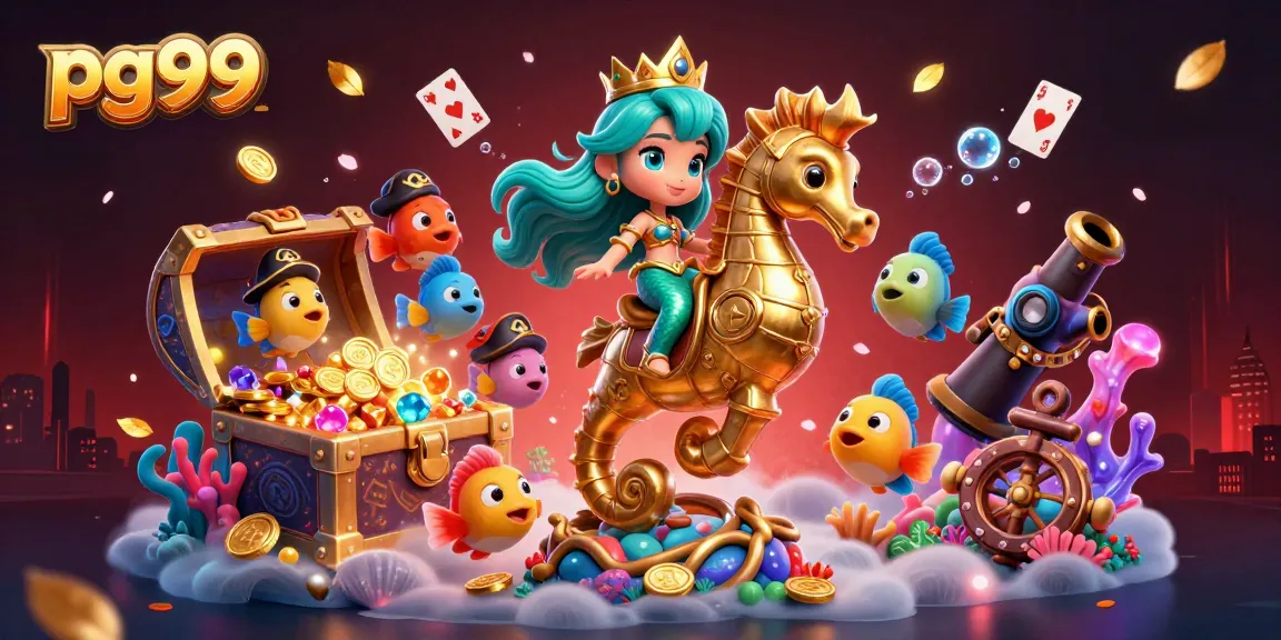 Experience thrilling gameplay at pg99 with a colorful underwater casino scene featuring a mermaid princess.