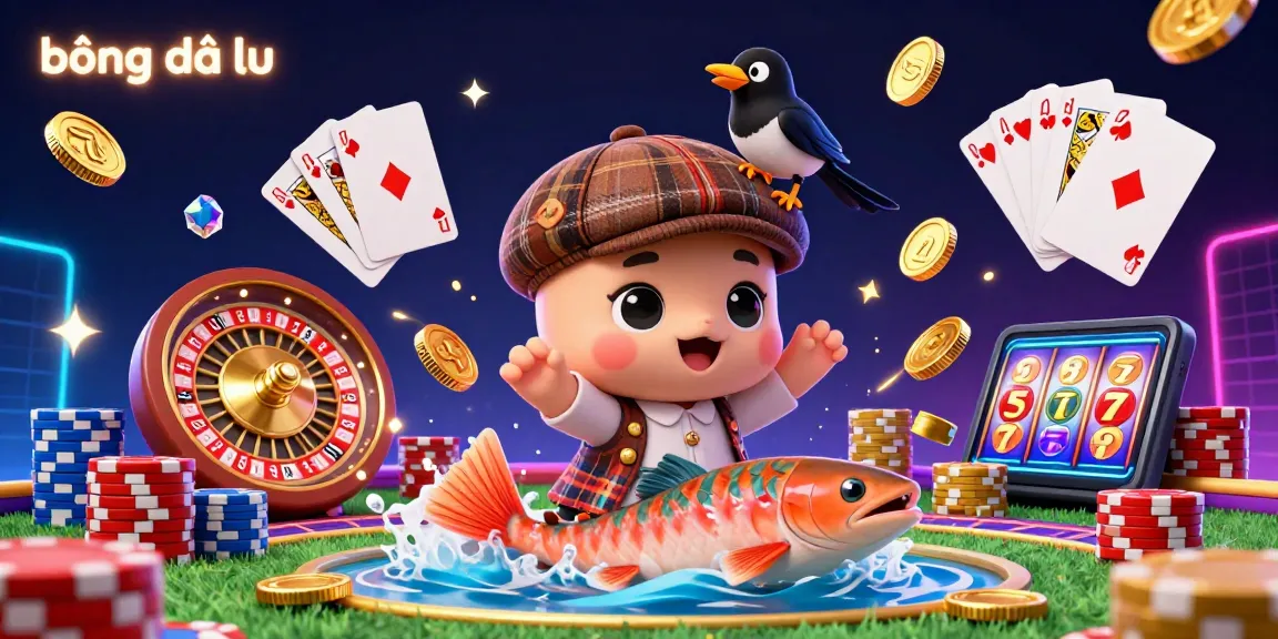 Bóng đá lu visualizes sports betting excitement with Nessie and gold coins in action.