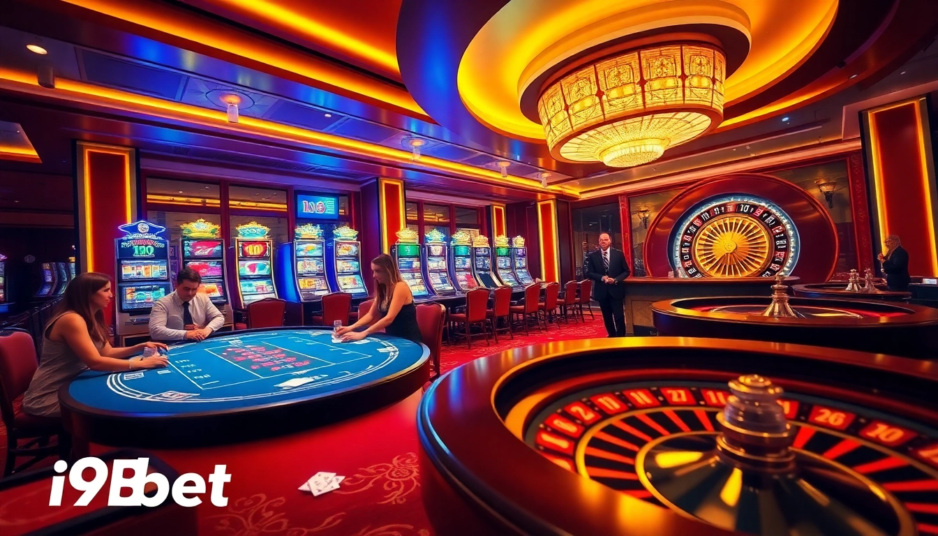 Experience high-stakes excitement at i9bet's glamorous casino gaming floor.
