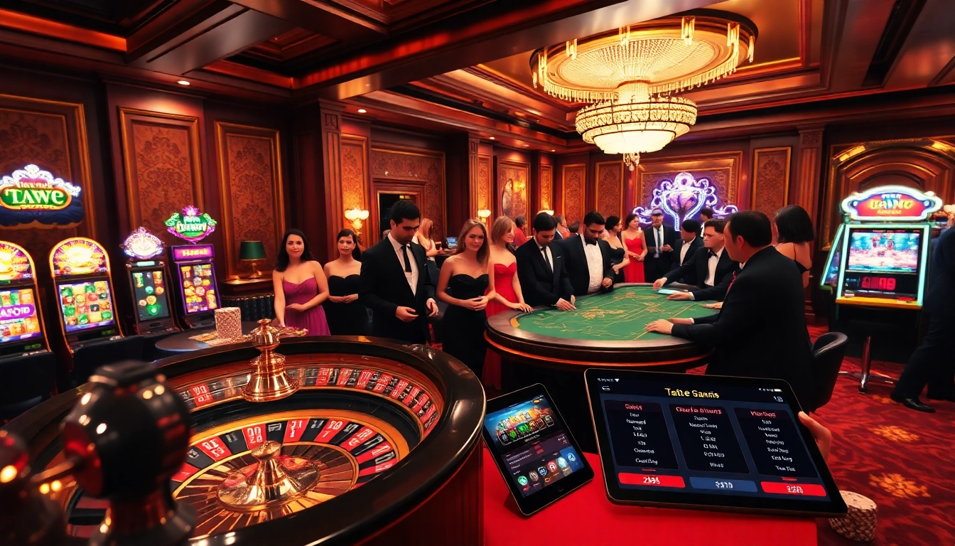 Players enjoy exciting games at tg88 group’s luxurious casino, featuring roulette and poker.