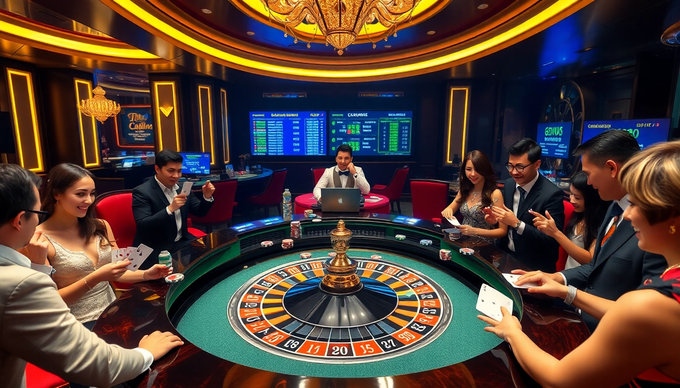 Gambling scene at a roulette table with action and excitement at https://56win.to/ reflecting high-stakes betting.