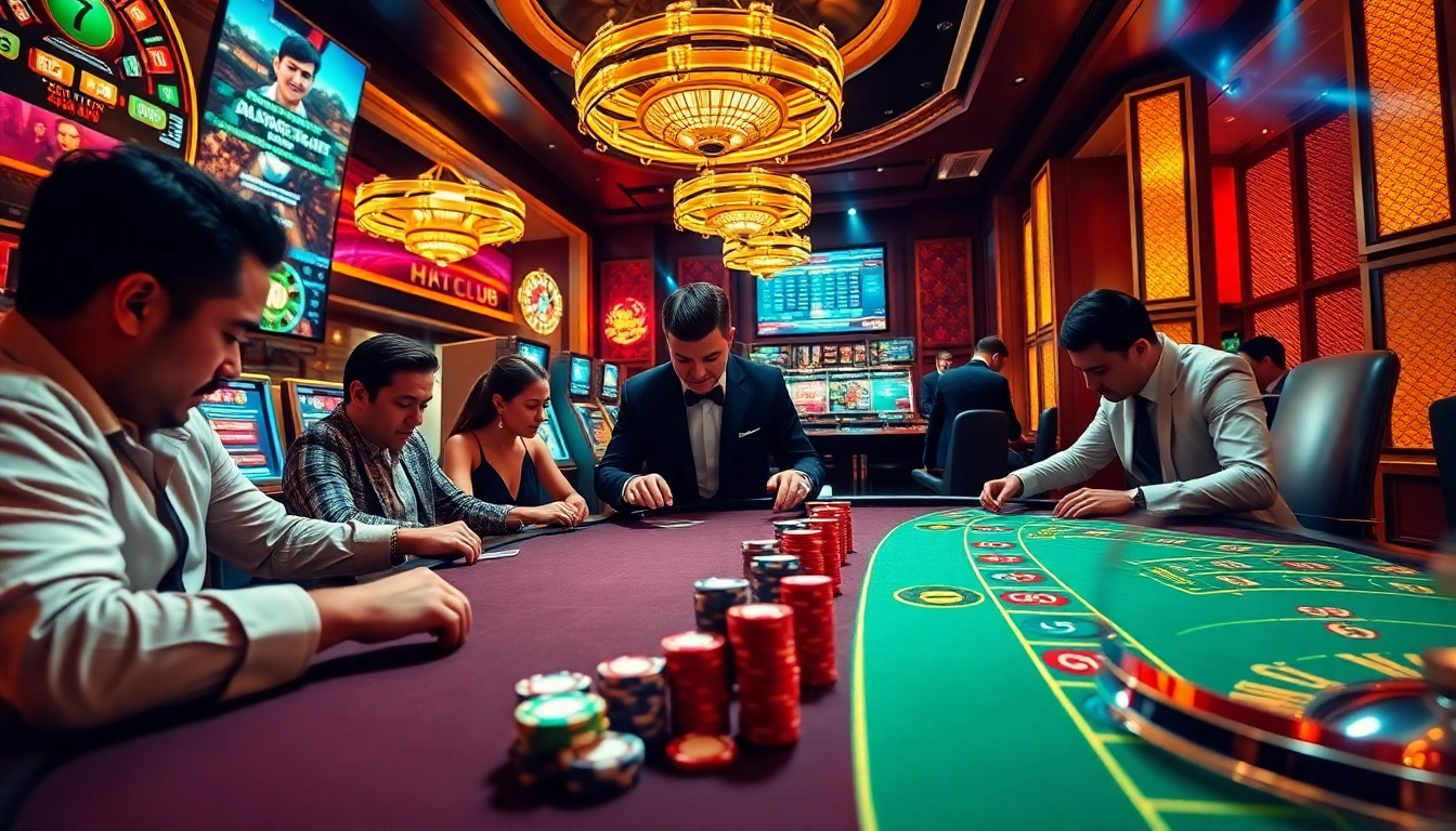Experience the thrill of Hitclub with dynamic poker action and vibrant casino elements.